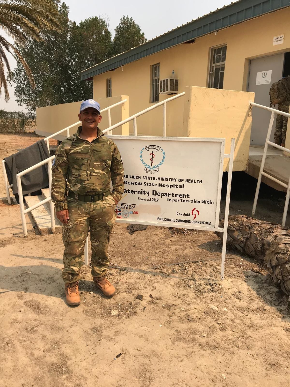 Professor Khan at the renovated Bentiu State Hospital Maternity Department
