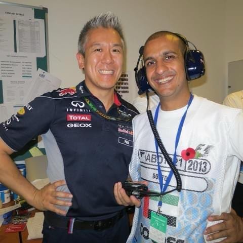 Professor Khan in the Formula 1 paddock, Abu Dhabi 2013
